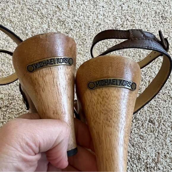MICHAEL KORS Embellished Wood Heel Sandals - Picture 3 of 10